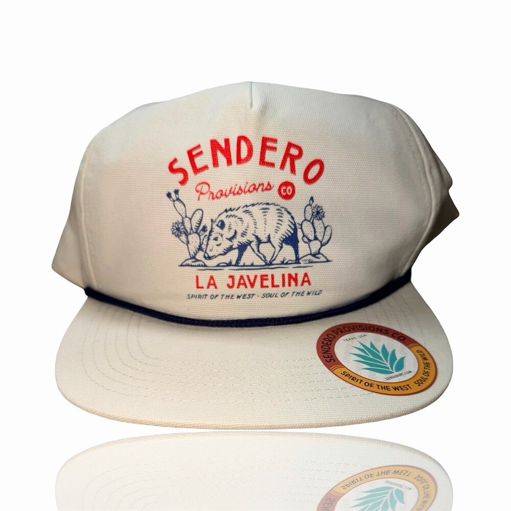 Sendero Provisions Co. La Javelina Rope Snapback Hat Ivory/Navy One Size